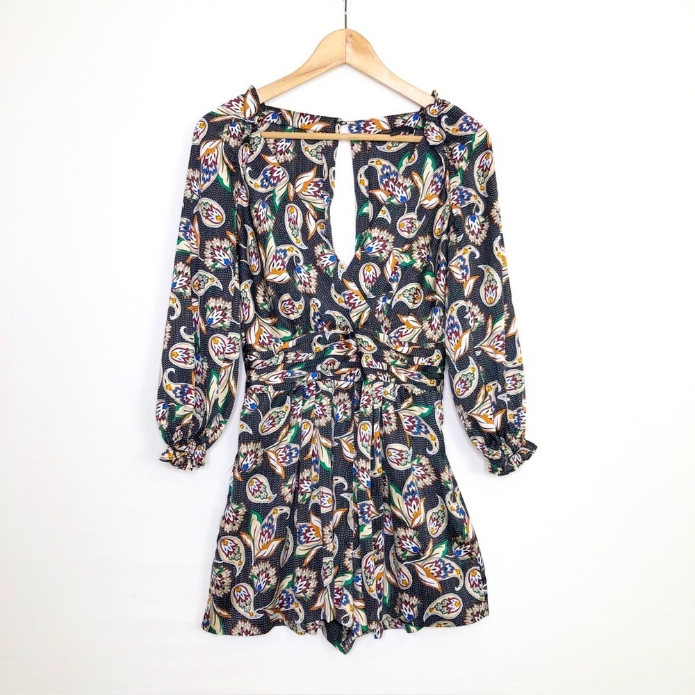 Maje Printed satin romper